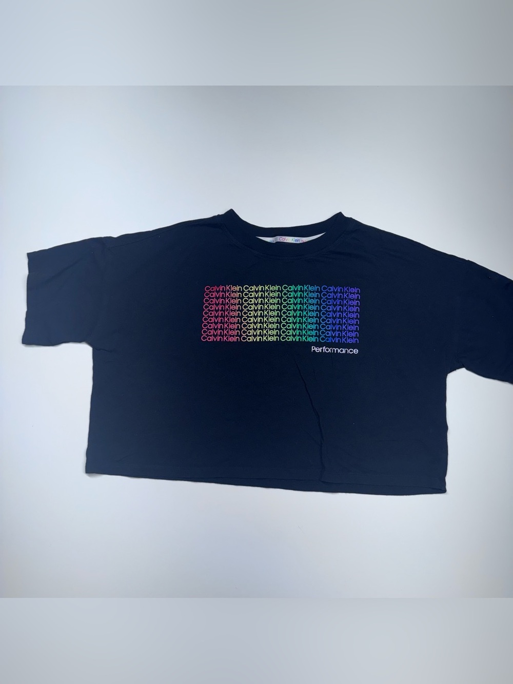 Calvin Klein Black Pride Logo Crop Top